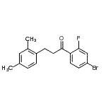 结构式 CAS# 898794-36-0, 1-(4-溴-2-氟苯基)-3-(2,4-二甲基苯基)-1-丙酮