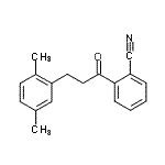 structure of CAS# 898794-86-0, 2-[3-(2,5-Dimethylphenyl)propanoyl]benzonitrile;2'-cyano-3-(2,5-dimethylphenyl)propiophenone