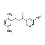 structure of CAS# 898794-88-2, 3-[3-(2,5-Dimethylphenyl)propanoyl]benzonitrile;3'-cyano-3-(2,5-dimethylphenyl)propiophenone