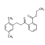 结构式 CAS# 898794-92-8, 乙基2-[3-(2,5-二甲基苯基)丙酰]苯甲酸酯