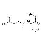 structure of CAS# 899016-21-8, 4-{[2-(Methylsulfanyl)phenyl]amino}-4-oxobutanoic acid;3-[N-(2-methylthiophenyl)carbamoyl]propanoic acid;4-{[2-(methylsulfanyl)phenyl]amino}-4-oxobutanoic acid;4-{[2-(Methylthio)phenyl]amino}-4-oxobutanoic acid