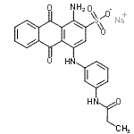 CAS#: 89923-62-6， Sodium 1-amino-9,10-dioxo-4-{[3-(propionylamino)phenyl]amino}-9,10-dihydro-2-anthracenesulfonate