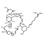 CAS#: 89989-28-6， 3-[(13-{(8E)-12-[(Diaminomethylene)amino]-4-methyl-8-dodecen-2-yl}-5,7,9,19,21,23,27,29,30,31-decahydroxy-8,12,18,22,26-pentamethyl-15-oxo-14,33-dioxabicyclo[27.3.1]tritriaconta-10,16-dien-3-yl)oxy]-3 -oxopropanoic acid