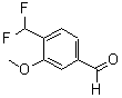 结构式 CAS# 900641-83-0, 4-(二氟甲基)-3-甲氧基苯甲醛