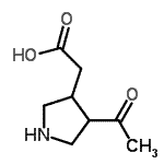 CAS#: 90088-22-5， (4-Acetyl-3-pyrrolidinyl)acetic acid