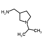 结构式 CAS# 90203-08-0, 1-(1-异丙基-3-吡咯烷基)甲胺