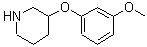 结构式 CAS# 902837-25-6, 3-(3-甲氧基苯氧基)哌啶