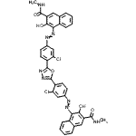 CAS#: 90427-34-2， 4,4'-{1,3,4-Oxadiazole-2,5-diylbis[(3-chloro-4,1-phenylene)-2,1-diazenediyl]}bis(3-hydroxy-N-methyl-2-naphthamide)