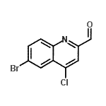 CAS#: 904369-49-9， 6-Bromo-4-chloro-2-quinolinecarbaldehyde