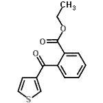 结构式 CAS# 904633-30-3, 乙基2-(3-噻吩基羰基)苯甲酸酯