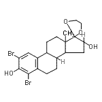 CAS#: 90474-20-7， 2,4-Dibromo-13-methyl-6,7,8,9,11,12,13,14,15,16-decahydrospiro[cyclopenta[a]phenanthrene-17,2'-[1,3]dioxolane]-3,16-diol