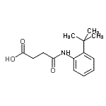 structure of CAS# 904807-77-8, 4-{[2-(2-Methyl-2-propanyl)phenyl]amino}-4-oxobutanoic acid;3-{N-[2-(tert-butyl)phenyl]carbamoyl}propanoic acid;4-[(2-Tert-butylphenyl)amino]-4-oxobutanoic acid;4-[(2-tert-butylphenyl)amino]-4-oxobutanoicacid