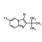 CAS#: 904813-68-9， 3-Bromo-6-chloro-2-(2-methyl-2-propanyl)imidazo[1,2-a]pyridine