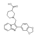 CAS#: 904816-43-9， 1-{[2-(1,3-Benzodioxol-5-yl)imidazo[1,2-a]pyridin-3-yl]methyl}-3-piperidinecarboxylic acid