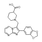 CAS#: 904816-50-8， 1-{[2-(1,3-Benzodioxol-5-yl)imidazo[1,2-a]pyrimidin-3-yl]methyl}-3-piperidinecarboxylic acid