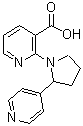 structure of CAS# 904816-93-9, 2-[2-(4-Pyridinyl)-1-pyrrolidinyl]nicotinic acid;2-(2-Pyridin-4-ylpyrrolidin-1-yl)nicotinic acid;2-(2-Pyridin-4-yl-pyrrolidin-1-yl)-nicotinic acid;2-(2-PYRIDIN-4-YL-PYRROLIDIN-1-YL)-NICOTINICACID