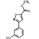 结构式 CAS# 904817-54-5, 甲基3-(3-羟基苯基)-1,2-恶唑-5-羧酸酯