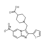 CAS#: 904817-89-6， 1-{[6-Nitro-2-(2-thienyl)imidazo[1,2-a]pyridin-3-yl]methyl}-4-piperidinecarboxylic acid
