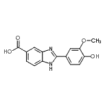 CAS#: 904818-64-0， 2-(4-Hydroxy-3-methoxyphenyl)-1H-benzimidazole-5-carboxylic acid