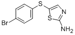 structure of CAS# 90484-42-7, 5-[(4-Bromophenyl)Thio]-2-Thiazolamine;5-[(4-Bromophenyl)Sulphanyl]-1,3-Thiazol-2-Ylamine;5-[(4-BROMOPHENYL)SULFANYL]-1,3-THIAZOL-2-YLAMINE;2-Amino-5-[(4-Bromophenyl)Thio]-1,3-Thiazole