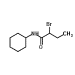 structure of CAS# 905810-22-2, 2-Bromo-N-cyclohexylbutanamide;MFCD00297068
