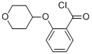 structure of CAS# 906352-68-9, 2-[(Tetrahydro-2H-Pyran-4-Yl)Oxy]-Benzoyl Chloride;2-(Tetrahydro-2H-Pyran-4-Yloxy)Benzoyl Chloride 97%;2-(Tetrahydro-2H-Pyran-4-Yloxy)Benzoyl Chloride;2-(TETRAHYDROPYRAN-4-YLOXY)BENZOYL CHLORIDE