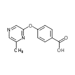 结构式 CAS# 906353-00-2, 4-[(6-甲基-2-吡嗪基)氧基]苯甲酸
