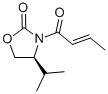 结构式 CAS# 90719-29-2, (4S)-4-(1-甲基乙基)-3-[(2E)-1-氧代-2-丁烯-1-基]-2-恶唑烷酮