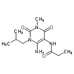 CAS#: 90749-79-4， N-(6-Amino-1-isobutyl-3-methyl-2,4-dioxo-1,2,3,4-tetrahydro-5-pyrimidinyl)propanamide