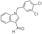 structure of CAS# 90815-02-4, 1-(3,4-Dichlorobenzyl)-1H-indole-3-carbaldehyde;1-(3,4-Dichloro-benzyl)-1 H -indole-3-carbaldehyde;1-[(3,4-dichlorophenyl)methyl]indole-3-carbaldehyde;BIM-0006635.P001