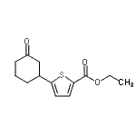 structure of CAS# 909421-70-1, Ethyl 5-(3-oxocyclohexyl)-2-thiophenecarboxylate;Ethyl 5-(3-oxocyclohexyl)-2-thiophenecarboxylate;MFCD03841026