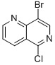 结构式 CAS# 909649-12-3, 8-溴-5-氯-1,6-萘啶
