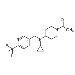 CAS#: 909666-25-7， 1-[4-(Cyclopropyl{[6-(trifluoromethyl)-3-pyridinyl]methyl}amino)-1-piperidinyl]ethanone