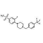 CAS#: 909666-61-1， 1-[2-Fluoro-4-(methylsulfonyl)phenyl]-4-{[6-(trifluoromethyl)-3-pyridinyl]methyl}piperazine
