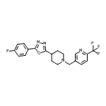 CAS#: 909666-64-4， 5-({4-[5-(4-Fluorophenyl)-1,3,4-oxadiazol-2-yl]-1-piperidinyl}methyl)-2-(trifluoromethyl)pyridine