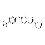 CAS#: 909666-66-6， 1-(4-Morpholinyl)-2-(4-{[6-(trifluoromethyl)-3-pyridinyl]methyl}-1-piperazinyl)ethanone