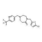 CAS#: 909668-83-3， 4-[(5-Chloro-2-thienyl)methyl]-1-{[6-(trifluoromethyl)-3-pyridinyl]methyl}-1,4-diazepan-5-one