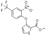 结构式 CAS# 91041-20-2, 3-[2-硝基-4-(三氟甲基)苯氧基]-2-噻吩羧酸甲酯