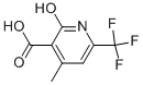 structure of CAS# 910442-22-7, 2-Hydroxy-4-Methyl-6-(Trifluoromethyl)Nicotinic Acid;2-Keto-4-Methyl-6-(Trifluoromethyl)-1H-Pyridine-3-Carboxylic Acid;2-Hydroxy-4-Methyl-6-Trifluoromethyl-Nicotinic Acid;Zero/009108