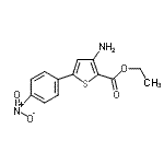 CAS 登录号：91077-00-8， 乙基3-氨基-5-(4-硝基苯基)-2-噻吩羧酸酯