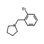 结构式 CAS# 91130-46-0, 1-(2-溴苄基)吡咯烷