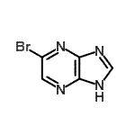 structure of CAS# 91225-41-1, 5-Bromo-1H-imidazo[4,5-b]pyrazine;1H-Imidazo[4,5-b]pyrazine, 5-bromo-;5-Brom-1H-imidazo[4,5-b]pyrazin;5-Bromo-1H-imidazo[4,5-b]pyrazine