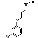 structure of CAS# 912569-57-4, 3-(3-Bromophenoxy)-N,N-dimethyl-1-propanamine;[3-(3-bromophenoxy)propyl]dimethylamine;3-(3-Bromophenoxy)-N,N-dimethylpropylamine