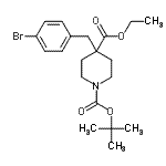 CAS#: 912617-73-3， 4-Ethyl 1-(2-methyl-2-propanyl) 4-(4-bromobenzyl)-1,4-piperidinedicarboxylate