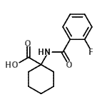 CAS#: 912771-23-4， 1-[(2-Fluorobenzoyl)amino]cyclohexanecarboxylic acid