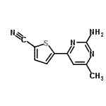 CAS#: 913322-64-2， 5-(2-Amino-6-methyl-4-pyrimidinyl)-2-thiophenecarbonitrile
