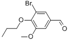structure of CAS# 91335-52-3, 3-Bromo-5-Methoxy-4-Propoxy-Benzaldehyde;Zinc02578533;Sbb016432