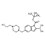 CAS#: 913388-61-1， (5-{[4-(2-Hydroxyethyl)-1-piperazinyl]methyl}-1-{[(2-methyl-2-propanyl)oxy]carbonyl}-1H-indol-2-yl)boronic acid