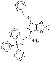CAS#: 91364-15-7， Benzyl 5-amino-5-deoxy-2,3-O-isopropylidene-6-O-tritylhexofuranoside