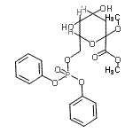 CAS#: 91382-79-5， methyl 3-deoxy-D-arabino-2-Heptulopyranosidonic acid methyl ester 7-(diphenyl phosphate)